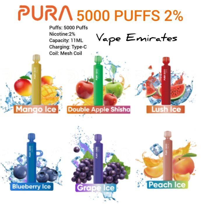 PURA 5000 Puffs Vape, PURA 5000 Puffs Vape