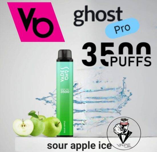 Ghost Pro 3500 puffs sour apple ice Ghost Pro 3500 puffs glacier mint