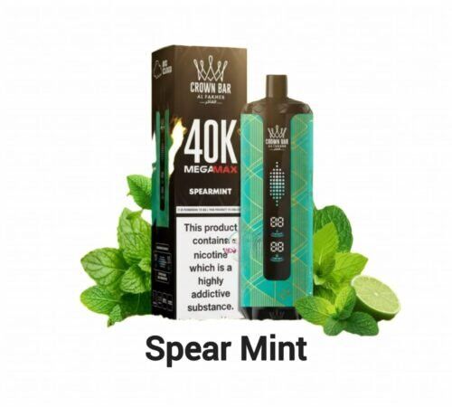 Al Fakher Crown Bar Mega Max 40k Spear Mint Al-Fakher-Crown-Bar-Mega-Max-40k-Spear-Mint